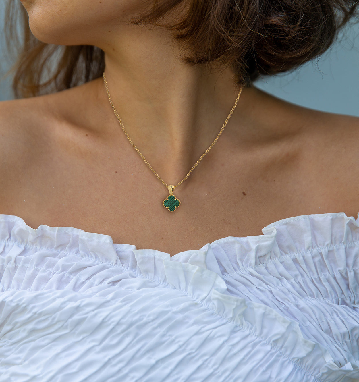 Van cleef necklace on on sale neck